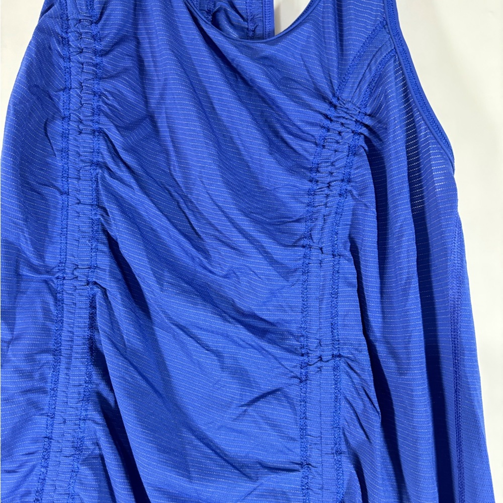 Lululemon Ruched Blue Racerback Tank - Picture 5 of 6